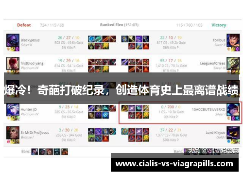 爆冷！奇葩打破纪录，创造体育史上最离谱战绩